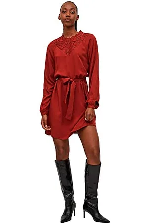 VILA Damen Visuvita L/S Lace Dress / Su - Noos Kleid, , 36 EU