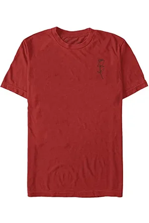 Disney Unisex Sleeping Beauty Enchanted Rose Line Organic Short Sleeve T-shirt, , L