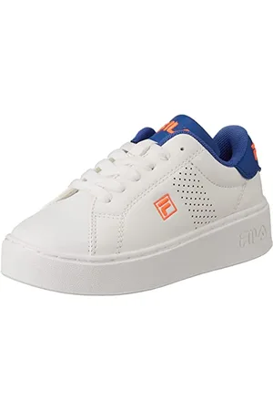 Fila Crosscourt Altezza Kids Sneaker, White-Lapis Blue, 31 EU