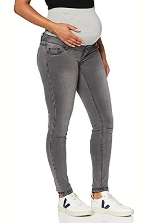 Mama;licious Damen Mllola Slim Grey Jeans A. Noos Hose, Grey Denim, 29W 34L EU
