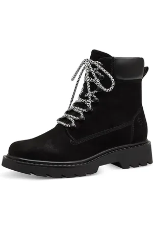 Tamaris Damen Schnürstiefel Leder; BLACK/ ; 40 EU