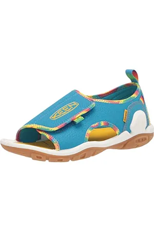 Keen Unisex Kinder-Sandale Knotch River Ot, Batikfärbung, lebhaftes Blau, 32 EU