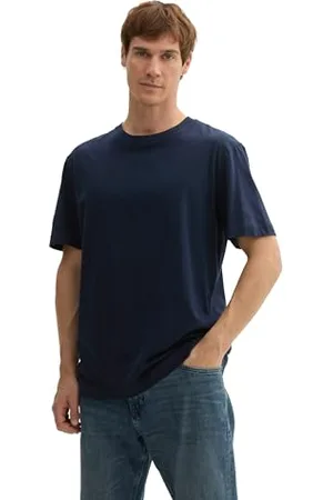 TOM TAILOR Herren Basic T-Shirt mit Baumwolle, , S