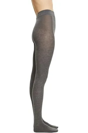 ESPRIT Damen Strumpfhose Plain W Ti Baumwolle Wolle einfarbig 1 Stück, , 40-42