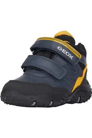 Geox B Baltic Boy B ABX A Sneaker, Navy/OCHREYELLOW, 24 EU