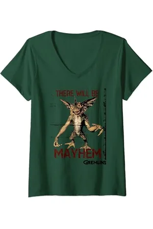 Gremlins There will be Mayhem T-Shirt mit V-Ausschnitt