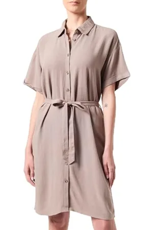 Pieces® PCVINSTY SS Linen Shirt Dress NOOS
