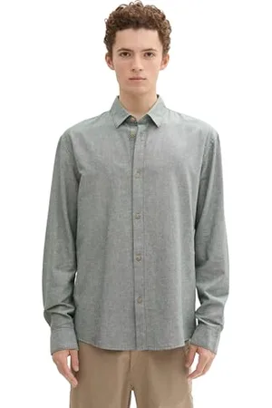 TOM TAILOR Herren Relaxed Fit Hemd aus Baumwolle, , XXL