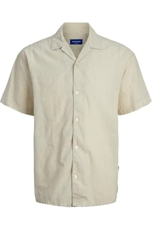 JACK & JONES Herren JOREASTER Palma Seersucker Shirt SS Kurzarmhemd 12256772, ,S