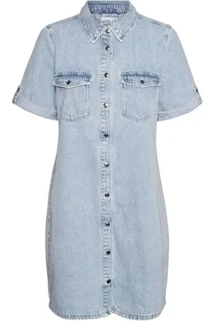 VERO MODA Vmjennie Ss Short Denim Dress Mix Noos