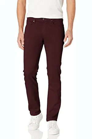 Paige Herren Federal Jeans, Bordeaux Samt, 46