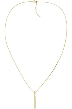 Tommy Hilfiger Jewelry Halskette mit Anhänger, Gliederarmband und Ohränger für Damen aus Gelbgoldene Edelstahl