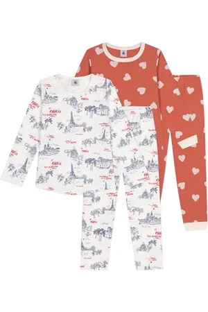 Petit Bateau A0BSL Langarm-Pyjama Mädchen 2 Jahre