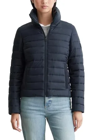 Marc O’ Polo Marc OߴPolo Damen Steppjacke mit Stehkragen wasserabweisend, Blau (Deep Blue Sea), 34