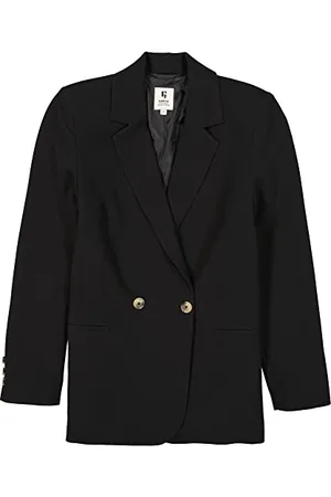 Garcia Damen Colbert + Gilet Lässiger Blazer, Black, XL