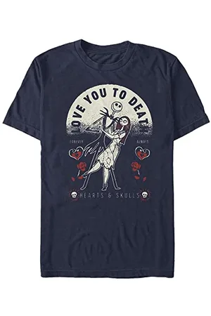 Disney Unisex Nightmare Before Christmas To Death Organic Short Sleeve T-shirt T-Shirt, , L
