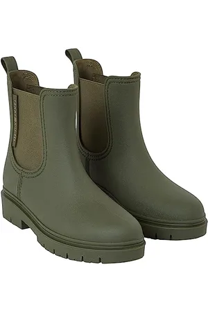 Tommy Hilfiger Damen Gummistiefel Essential Rainbootie Halbhoch, Grün (Army Green), 38