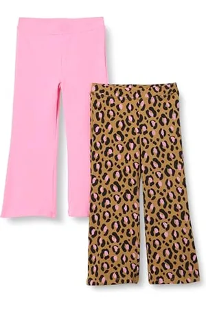 Amazon Mädchen Schmal geschnittene Strickleggings mit ausgestelltem Bein, 2er-Pack, , 9 Jahre