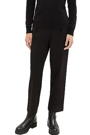 TOM TAILOR Damen Barrel Leg Hose, deep black, 34/30