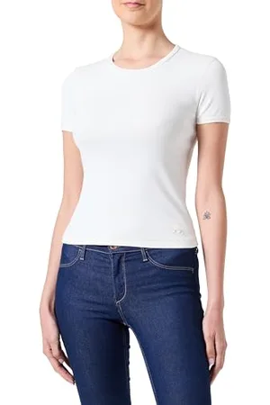 Diesel _T-ELE-Long-N2 MAGLIE_Shirt_Weiß_XS