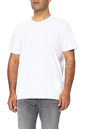 SELECTED Herren 16073457 T-Shirt, Weiß(Bright WhiteBright White), Medium