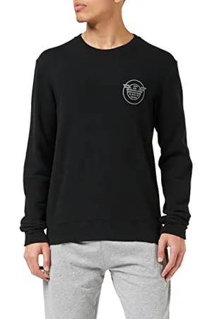 Emporio Armani Herren Sweater Comfort Stretch Terry Sweatshirt, Black, L