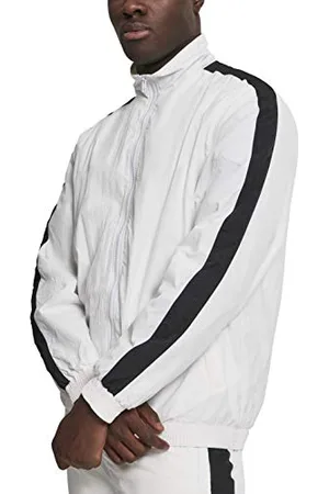 Urban classics Herren Striped Sleeve Crinkle Track Jacket, , XXL