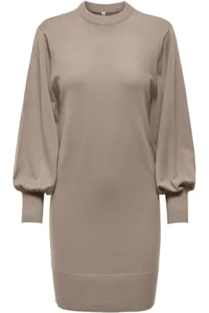 ONLY Damen Onllabelle Life L/S Dress KNT Noos Kleid Maxi 15210835, ,M