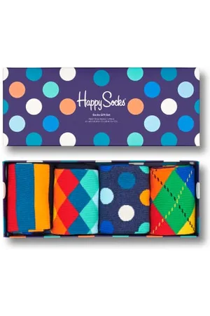 Happy Socks Gemischt farbenfrohe Geschenkbox an Baumwollsocken für Männer und Frauen, ,41-46