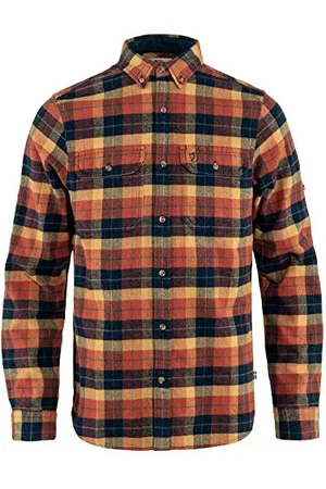 Fjällräven Fjallraven Herren Singi Heavy Flannel Langarmshirt, Autumn Leaf-Dark Navy, M EU