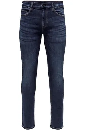 Only & Sons Herren Jeans ONSLOOM Slim 6749 - Slim Fit - Blau - Dark Blue Denim, Größe:32W / 34L, Farbvariante: