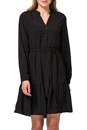 SELECTED Damen Slfmivia Short Dress B Noos Kleid, Schwarz, 36 EU