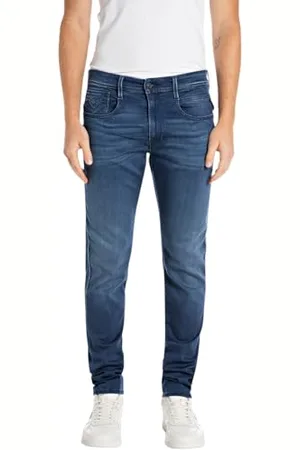 Replay Herren Jeans Anbass Slim-Fit X-Lite, Blau , 34W / 34L