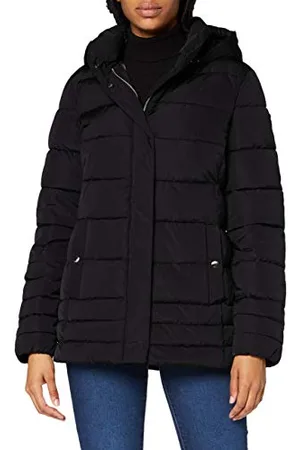 Geox Damen W Aneko MID JKT Down Coat, Black, D 34 (Herstellergröße 40)