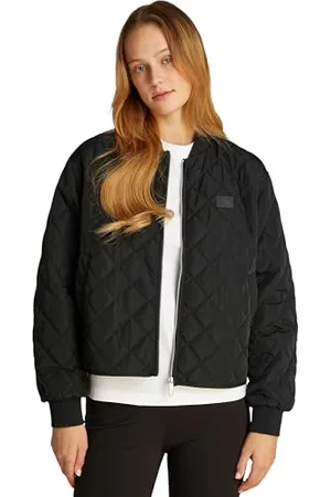 Calvin Klein Damen Bomberjacke Quilted Jacket Dünn, Schwarz , S