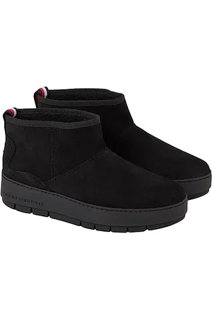 Tommy Hilfiger COOL SUEDE SNOWBOOT Niedrige Stiefel Damen, (Black), 37 EU
