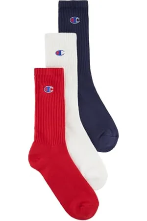 Champion Unisex Socks Seasonal (U20138) -Colored C-Logo 3pp Crew Strümpfe, , 35-38 (3er Pack)