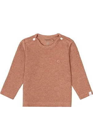 Noppies Unisex Baby U Tee Ls Rib Natal T-Shirt, Cafe Au Lait Melange, 68 EU