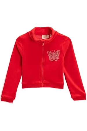 Koton Girls Stand-Up Neck Zipper Fleece Sweatshirt Long Sleeve