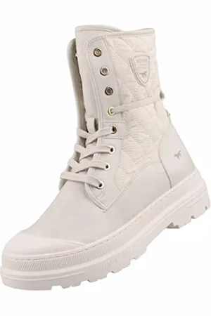 Mustang Damen Stiefeletten Weiß, Schuhgröße:EUR 37