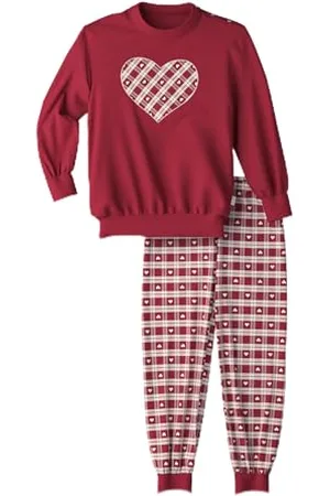 Calida Family & Friends Bündchen-Pyjama Kinder, aus 100% Bio-Baumwolle, mit weichen Rippbündchen an den Abschlüssen