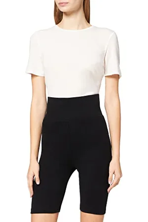 Urban classics Damen Ladies Radler-Hose High Waist Cycle Shorts,black, S