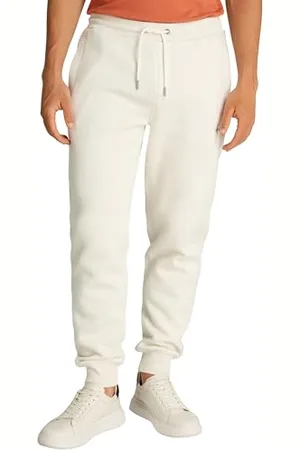 Calvin Klein Herren Jogginghose Monologo Pant Lang, Elfenbein , M