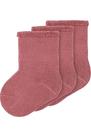 NAME IT Baby Girls NBFTANNIE 3P Terry FROTTÉ Socken, , 74/80