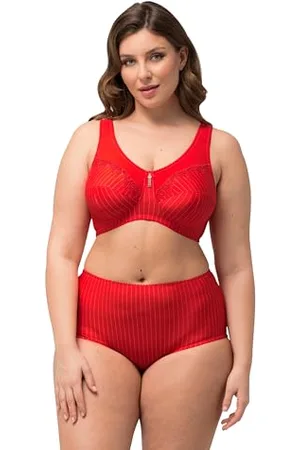 Ulla Popken Damen Entlastungs-BH, ohne Bügel, Strassanhänger, Cup C - G BRA, , 120C