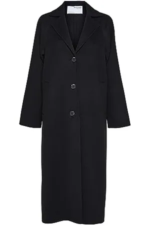 SELECTED Damen SLFNEW TAMA Handmade Wool Coat B NOOS Langmantel, Black, 42