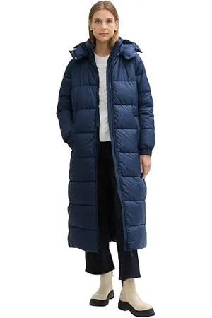 TOM TAILOR Damen Puffer Wintermantel mit Abnehmbarer Kapuze, , L