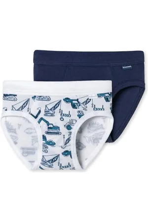 Schiesser Jungen 2 Pack Sportslip Unterwäsche Feinripp - 100% Organic Bio Baumwolle - Größe 92 bis 140, , 92