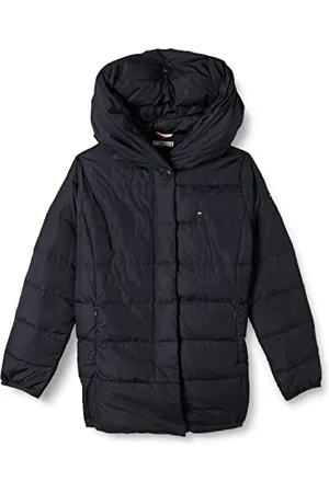 Tommy Hilfiger Damen Moderne Daunenjacke mit Kapuze, Desert Sky, XXL