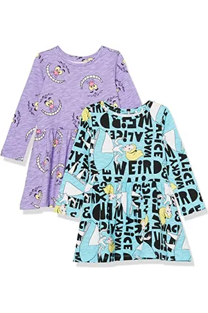 Amazon Disney | Marvel | Star Wars | Frozen | Princess Mädchen Langärmlige Freizeit-Strickkleider (zuvor Spotted Zebra), 2er-Pack, , 3 Jahre